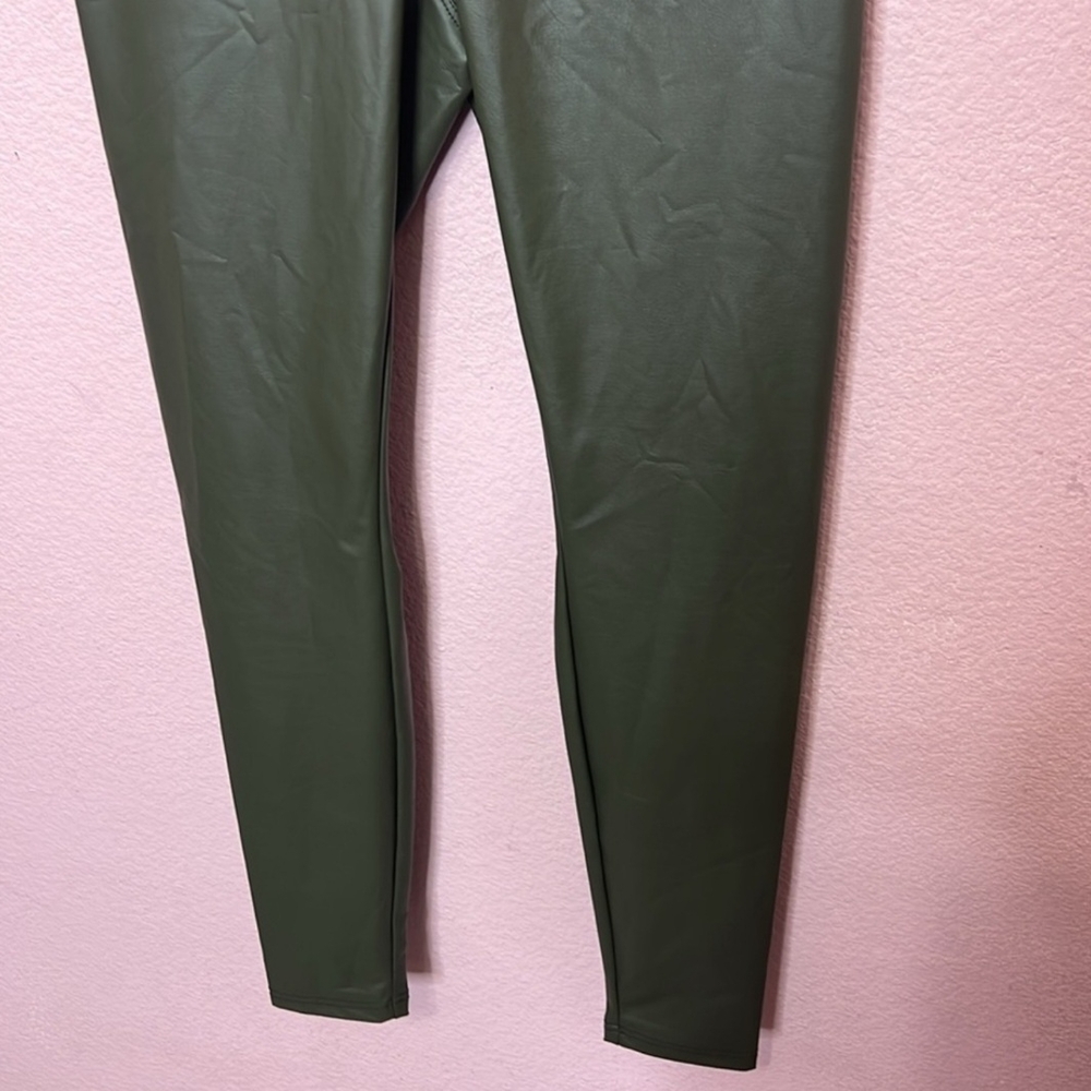 OFFLINE by Aerie Real Luxe High-Waisted Faux Leather Leggings (Olive) - NWT - Picture 5 of 6